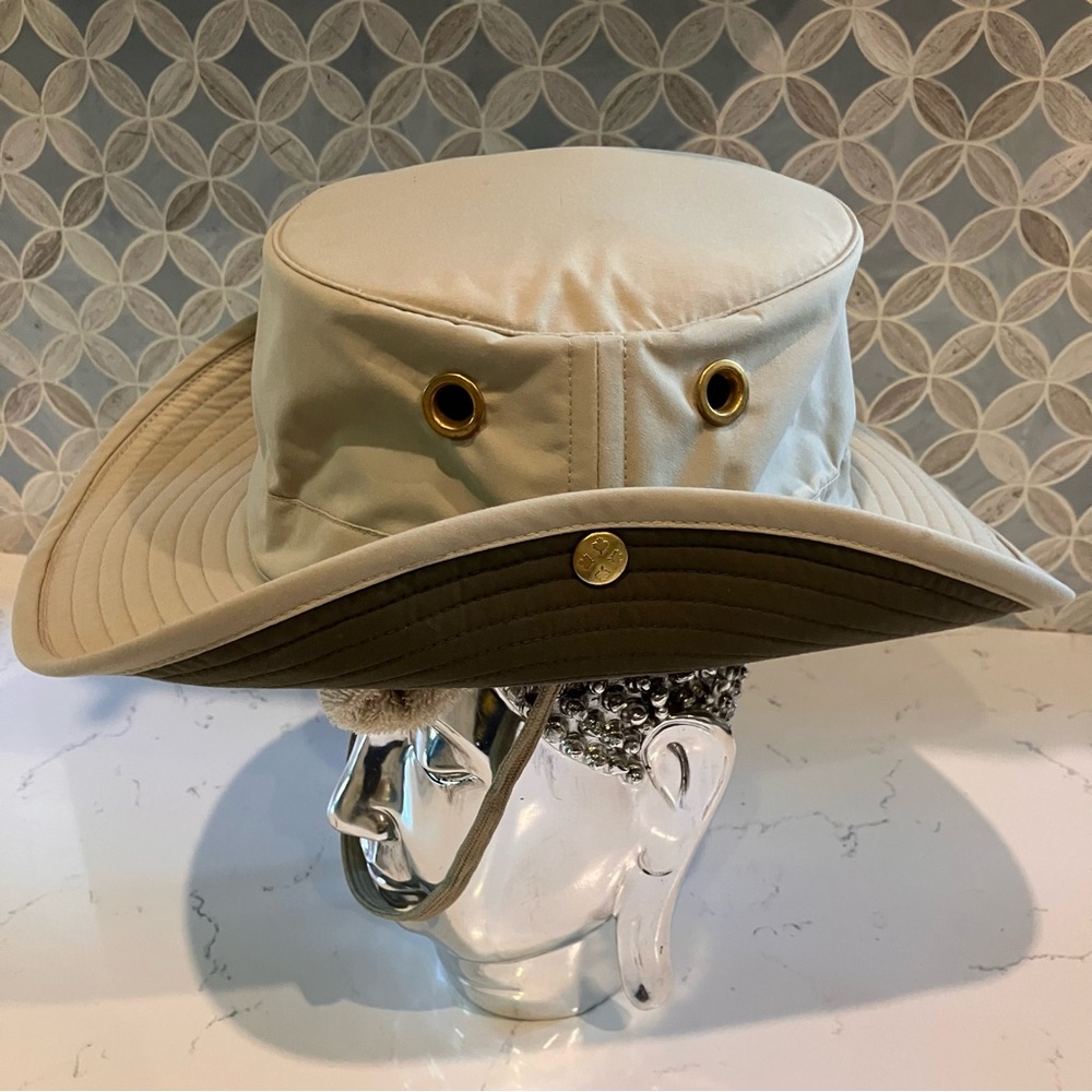 Tilley LT3 Water Repellent Snap Up Hat Tan Brown Size 7 1/4